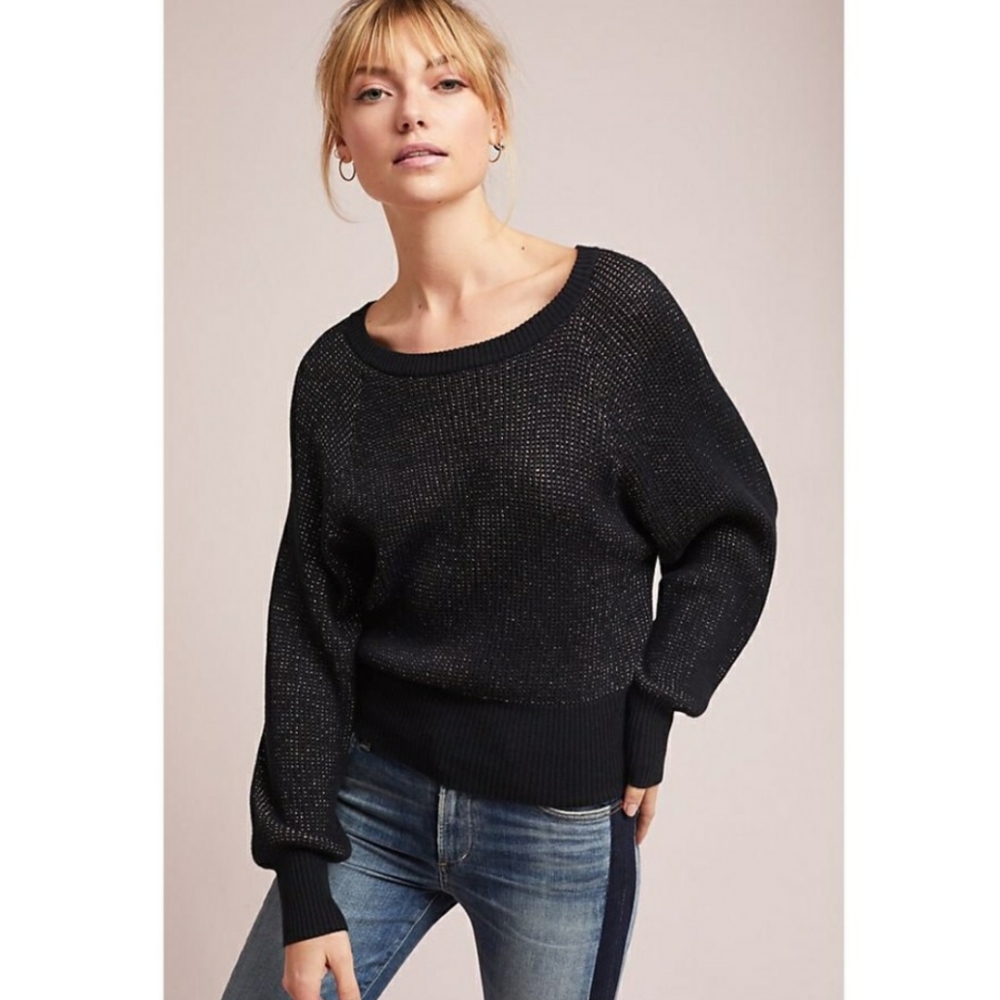 Anthro Splendid Sheridan Lurex Pullover Sweater